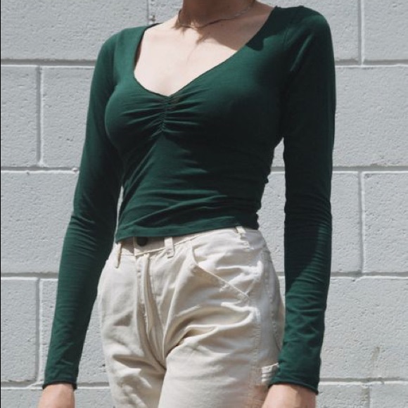 Brandy Melville Tops - Brandy Melville Green Charlize Top